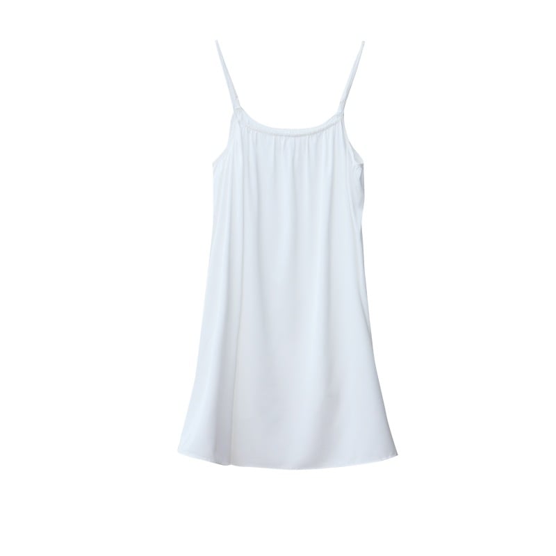 Ljetna noćna haljina s trakama, Ice Silk, podesive trake, bez rukava, tanko platno 101–120 g/m2