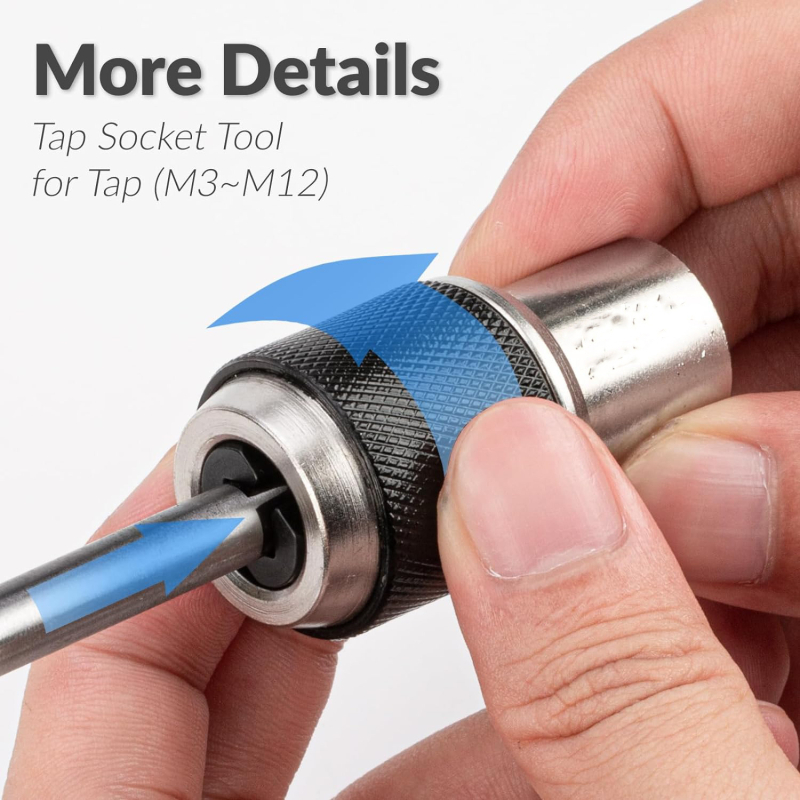 Set od 2 dijela prilagodljiv tap wrench za M3–M12, alat za demontažu, krom-molibden-vanadij čelik