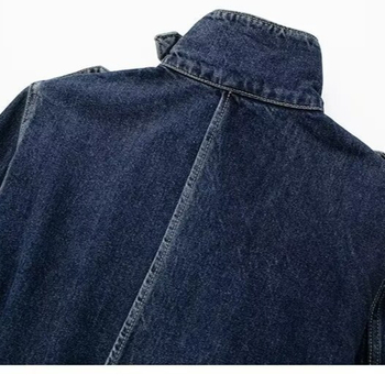 Дамски средно дълъг тренчкот, зимен 2024, уличен стил с колан, едноцветен полиестер 70–80%, висока яка, дълги ръкави, еднобортно закопчаване