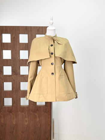 Ženski trench coat s patchworkom i mašnicom, lažni dvodijelni dizajn, uža linija struka, britski stil, srednja duljina
