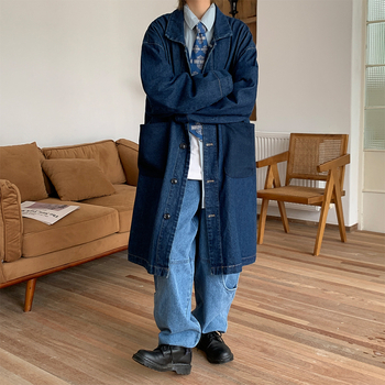 Korejskog stila dugačka windbreaker jakna od pamukasto-sintetičkog materijala, ovratnik, slobodan kroj