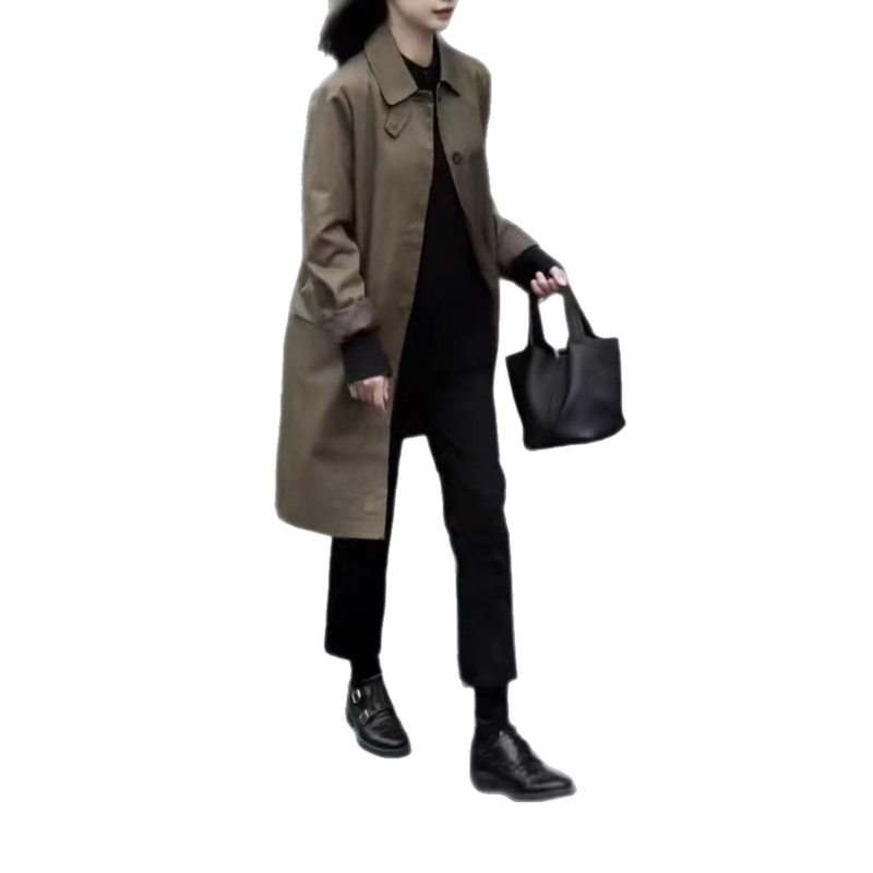 Vjetrovka jakna s reverom, srednje duljine, poliester, jednostruko kopčanje