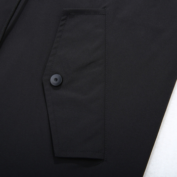 Muški dugi kaput s kapuljačom i zatvaračem, jednobojna poliester tkanina, podstava 100% poliester, bez glačanja