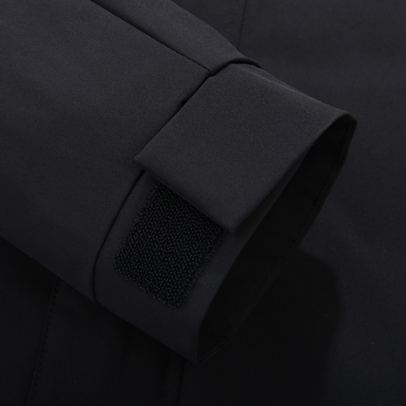 Muški dugi kaput s kapuljačom i zatvaračem, jednobojna poliester tkanina, podstava 100% poliester, bez glačanja