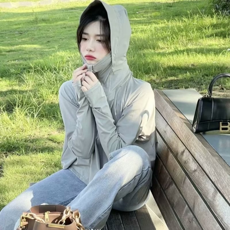 Jakna, japansko-korejski ležerni stil, poliester, zatvarač, 3/4 rukav