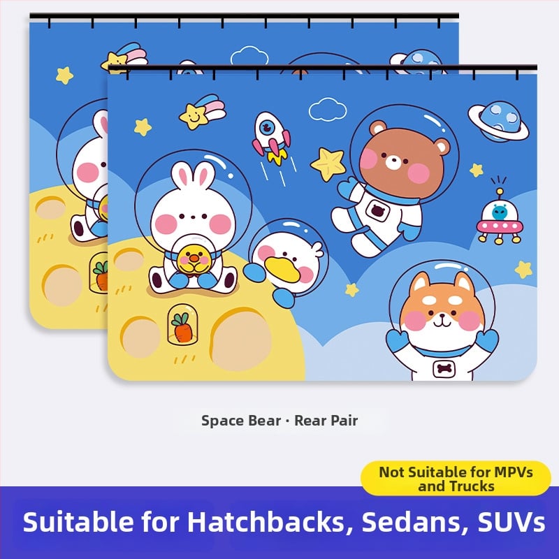 Cortină de umbrire auto pentru copii, Brand 111, poliester, tip opac gros, cu șină glisantă, universală pentru vehicule