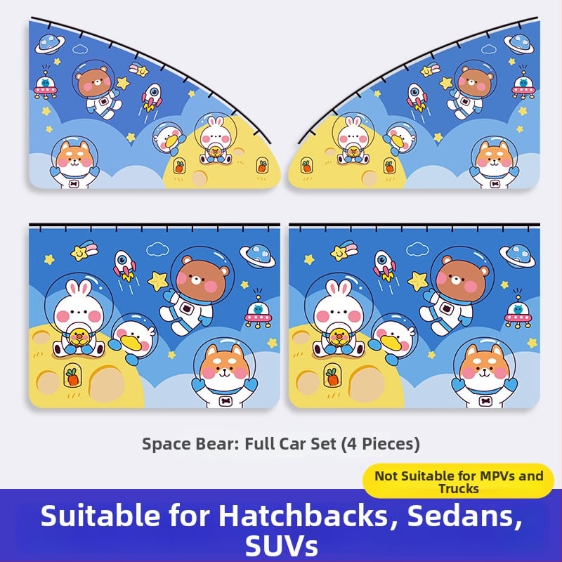 Cortină de umbrire auto pentru copii, Brand 111, poliester, tip opac gros, cu șină glisantă, universală pentru vehicule