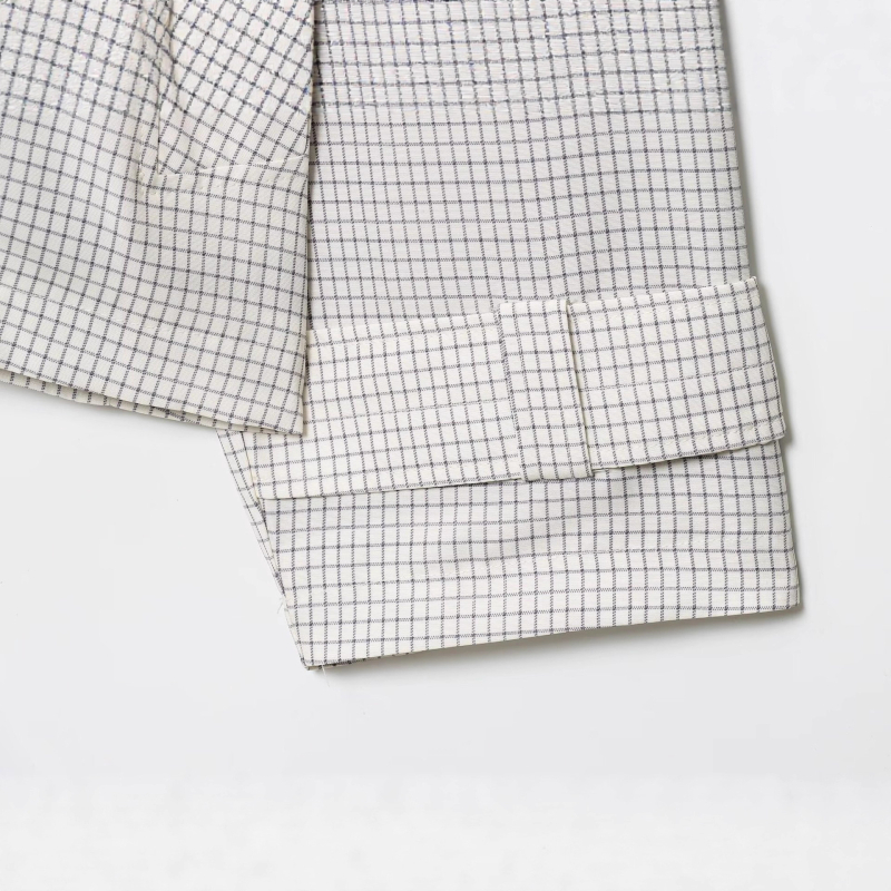 Γυναικείο σακάκι με δερμάτινο γιακά και καρό πλέγμα, φαρδιά γραμμή, φερμουάρ, πολυεστέρας με σπαντέξ, φθινόπωρο 2025