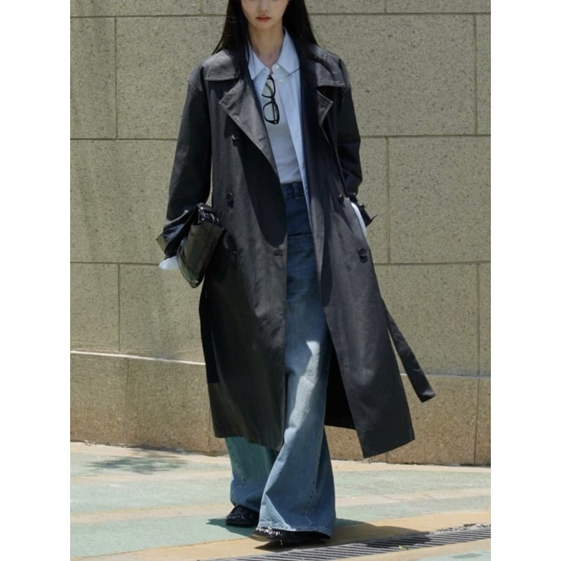 Chenille windbreaker s reverom, slobodan kroj, 95% pamuk, dugi rukavi