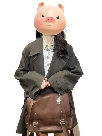 Geacă windbreaker pentru femei cu șiret și rever, lungime medie, material Chenille-Spandex, croială în formă de A