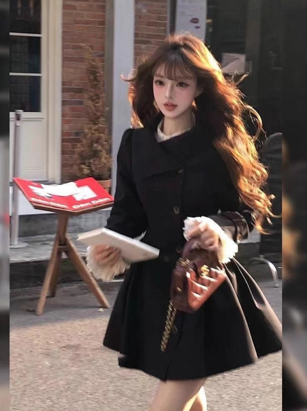 Női poliészter trench kabát dupla gombolással és derekat összeszorító kötőfűzővel, középhosszú, 2025 ősz