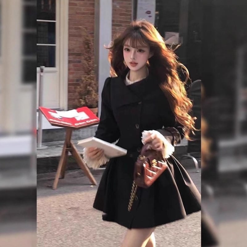 Női poliészter trench kabát dupla gombolással és derekat összeszorító kötőfűzővel, középhosszú, 2025 ősz