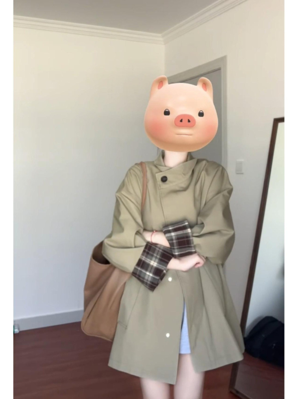 Ženska windbreaker jakna, 2025 novi stil za sitne figure, jesen-zima, elegantan i jedinstven izgled