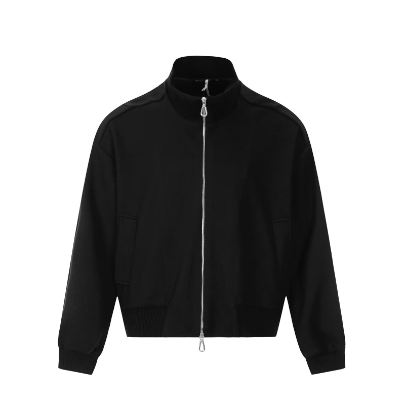 Unisex jakna Hip Hop stil sa stojećim ovratnikom, labavim krojem, zatvaračem, bočnim džepovima