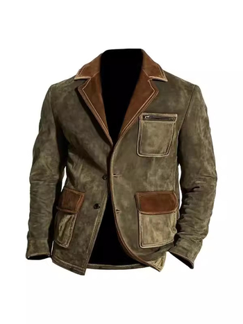 Férfi kabát polieszterből, kopásálló és szélálló, testhez álló szabásban, őszi 2024