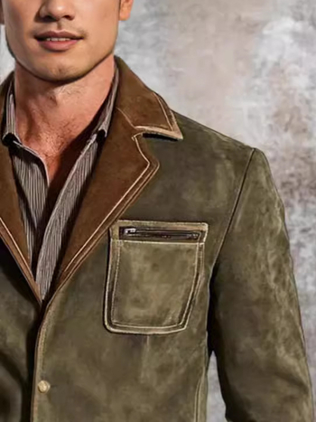 Férfi kabát polieszterből, kopásálló és szélálló, testhez álló szabásban, őszi 2024