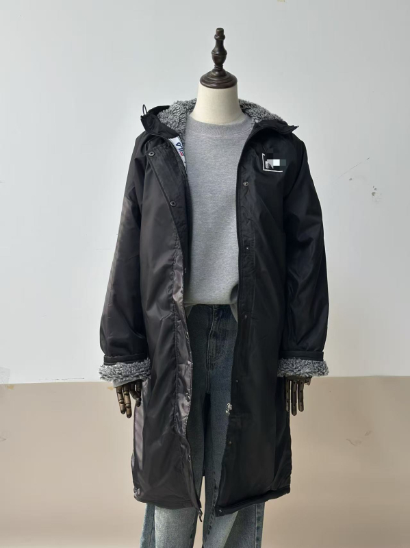 QC7812 – Dámska mikina fleece s kapucňou, hrubý materiál, dlhé rukávy, zips, stredná dĺžka (Dlhé rukávy, Zips, Stredná dĺžka, Okrúhly výstrih)