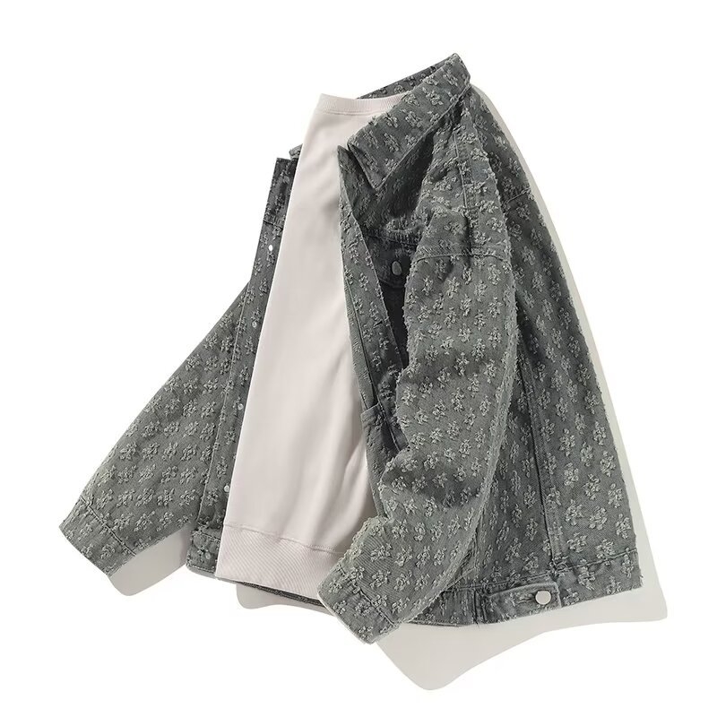 Traper jakna – japanski gradski stil, vintage karirani uzorak, širok kroj, rever, kopčanje jednim redom