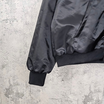 Jachetă unisex cu glugă, broderie cu inele duble, croială lejeră, fermoar, 100% bumbac