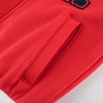 Jachetă pentru copii, cu fermoar, stil korean, exterior din bumbac amestec, guler rotund