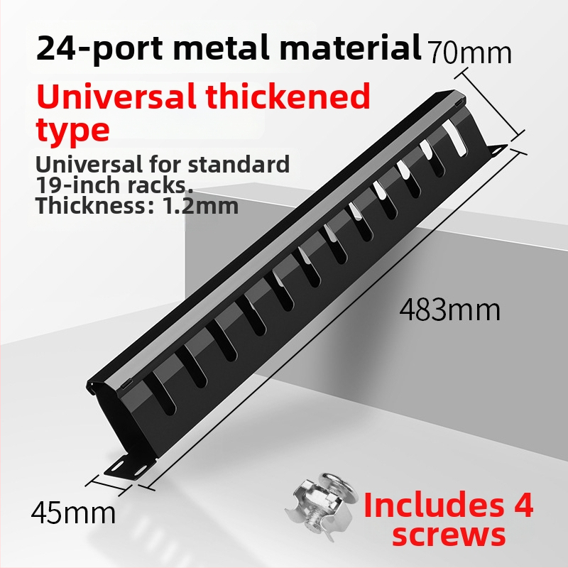 24-portu kabelu vadības skapis, metāla korpuss, auksti valcēta tērauda, metāla štancēšana, kabeli līdz 7 mm diametram