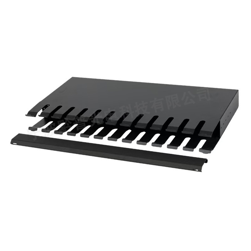 Kabeļu uzglabāšanas un vadības stends, 24/48 portu, auksti velmēta tērauda biezināta konstrukcija, tīklu kabeliem