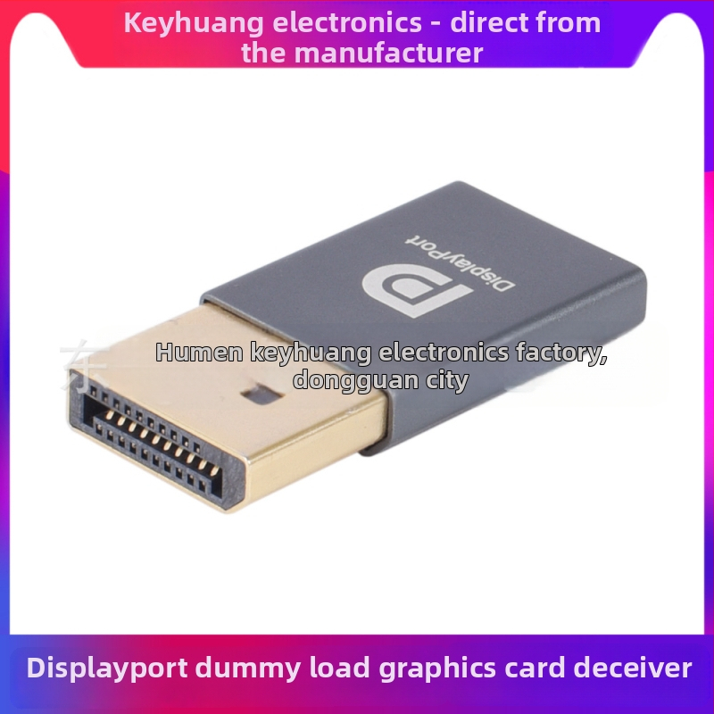 DisplayPort alumīnija korpusa dummy load DP/MiniDP līnijai (varš vads, 40 mm, PVC veidošana)