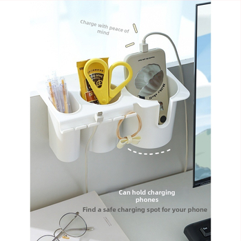 Držač za čašu i organizator za rub stola – plastik, montaža bez bušenja, novi kineski stil