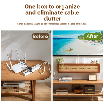 Stienas WiFi maršrutētāja uzglabāšanas kastīte no beech wood — putekļu izturīga uzglabāšana, mūsdienīgs stils, pielāgojama