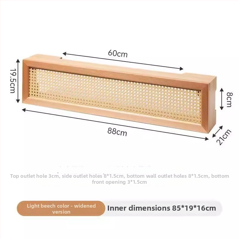 Stienas WiFi maršrutētāja uzglabāšanas kastīte no beech wood — putekļu izturīga uzglabāšana, mūsdienīgs stils, pielāgojama