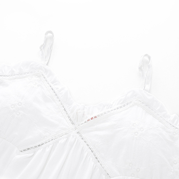 Dirželinė naktinė su nėriniais ir krūties pagalvėle, modalinis medvilnė, vasaros namų drabužiai