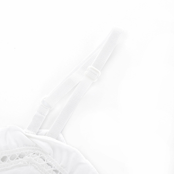 Dirželinė naktinė su nėriniais ir krūties pagalvėle, modalinis medvilnė, vasaros namų drabužiai