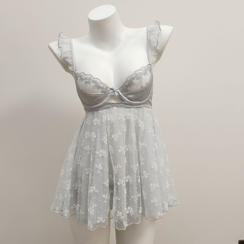 Moteriška vasarinė tinklinė naktinukė su flokavimo efektu, sling stilius, V formos iškirptė, be rankovių, kvėpuojanti ir patogi, 80–90% poliesterio