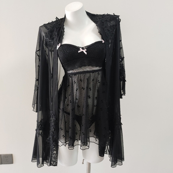 Kamisol stiliaus naktinukai, šifono poliesteris, V kaklo iškirptė, be rankovių, kvėpuojantys ir patogūs, 2025 m. pavasaris