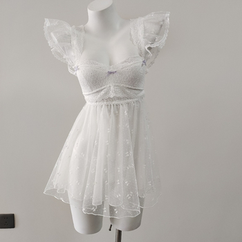 Kamisol stiliaus naktinukai, šifono poliesteris, V kaklo iškirptė, be rankovių, kvėpuojantys ir patogūs, 2025 m. pavasaris