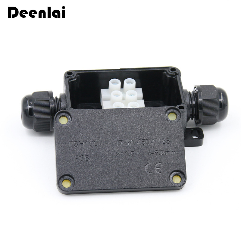 Cutie de conexiuni pentru exterior, etanșă, cu terminal, mini tip, 1 intrare și 1 ieșire, IP66