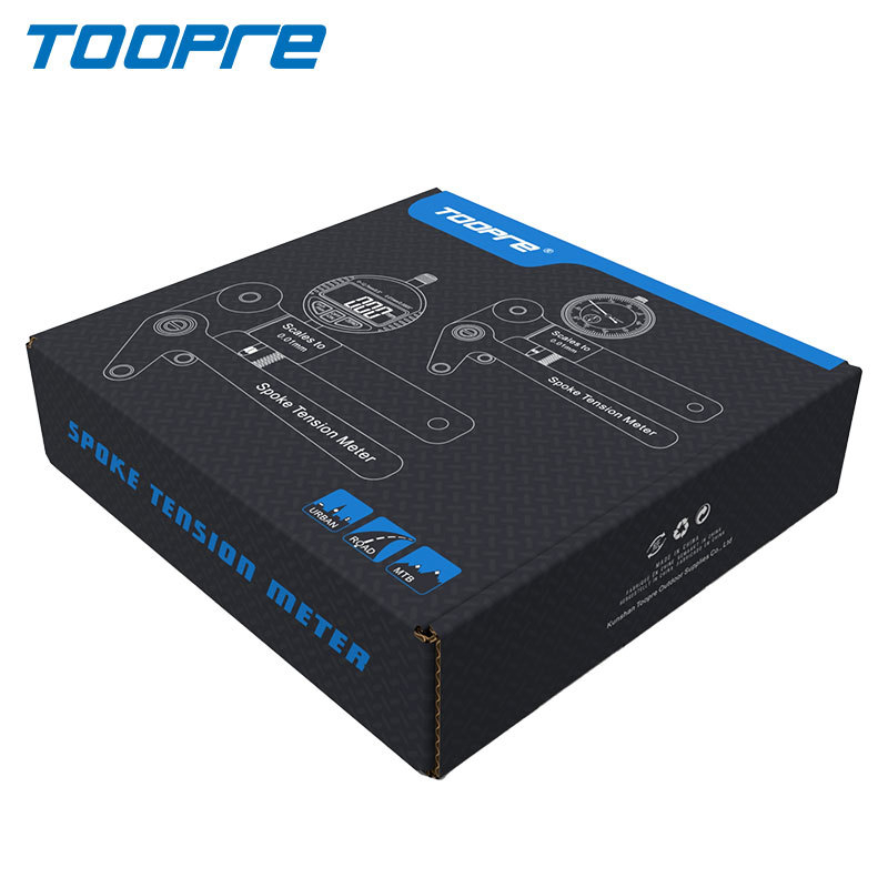 TOOPRE Μετρητής Τάσης Σπείρων Ποδηλάτου με Ψηφιακή Οθόνη – Αλουμινίου Κράμα, Εργαλείο Ευθυγράμμισης Δακτυλίου και Ρύθμισης Καλωδίων Τροχού