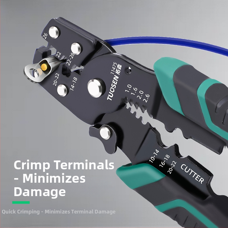 Topson antistatiskas vadu noņemšanas un krimpēšanas knaibles, 253 g