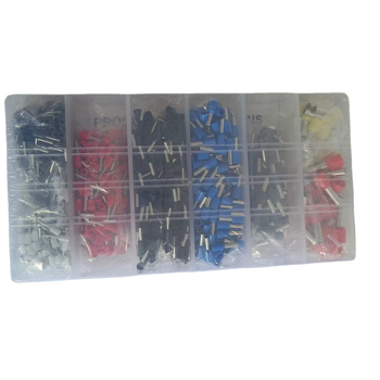 Komplet cijevnog tipa terminala za hladnu presu, kutijasto pakiranje, 1200 komada, ravno umetanje, za automobilsku električnu kabelu