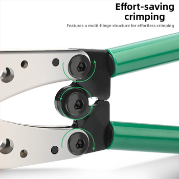 Tuosen HX-50B kabelių presavimo replės elektrininkams su varine nosimi, aukšto anglies plienas, svoris 1.07