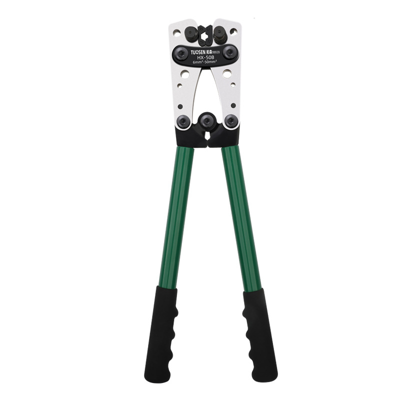 Tuosen HX-50B kabelių presavimo replės elektrininkams su varine nosimi, aukšto anglies plienas, svoris 1.07