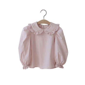 Strawberry gyerekeknek készült pamut ing galléros, hosszú ujjú, 100% pamut, puha felület, univerzális stílus, 3–8 éveseknek (ősz 2025)