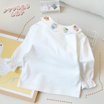 Lányoknak szóló japán stílusú pamut hosszú ujjú ing, 3–8 év, tavasz
