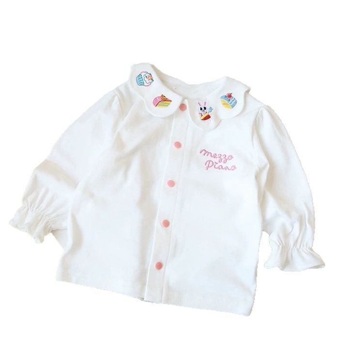 Lányoknak szóló japán stílusú pamut hosszú ujjú ing, 3–8 év, tavasz