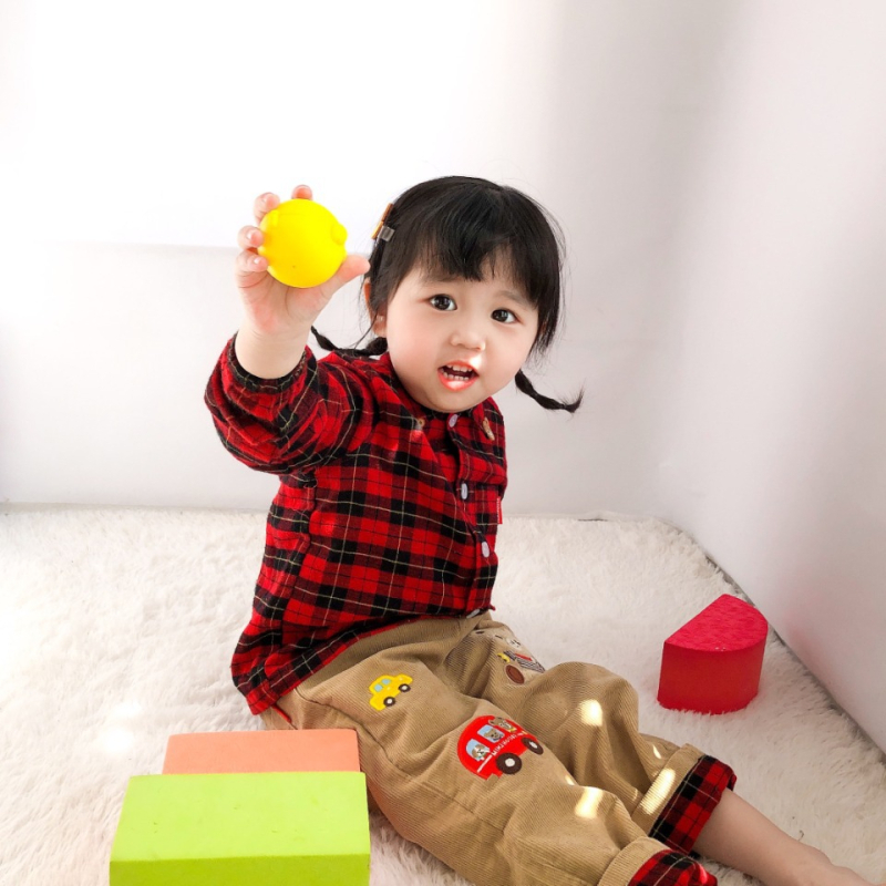 Gyerekeknek készült ing, 95% pamut, medvefej karikatúra hímzés, tavasz–ősz szezon, 3–8 éveseknek