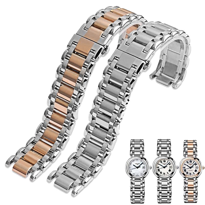 Nerđajući čelični kaiš za sat za Longines Heart Moon, serija L8, 16–18 mm