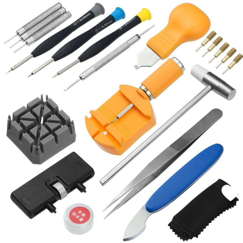 Pulksteņa remonta komplekts ar siksnas noņemšanas instrumentu, ķēdes griezēju un tērauda siksnas regulētāja uzstādīšanu