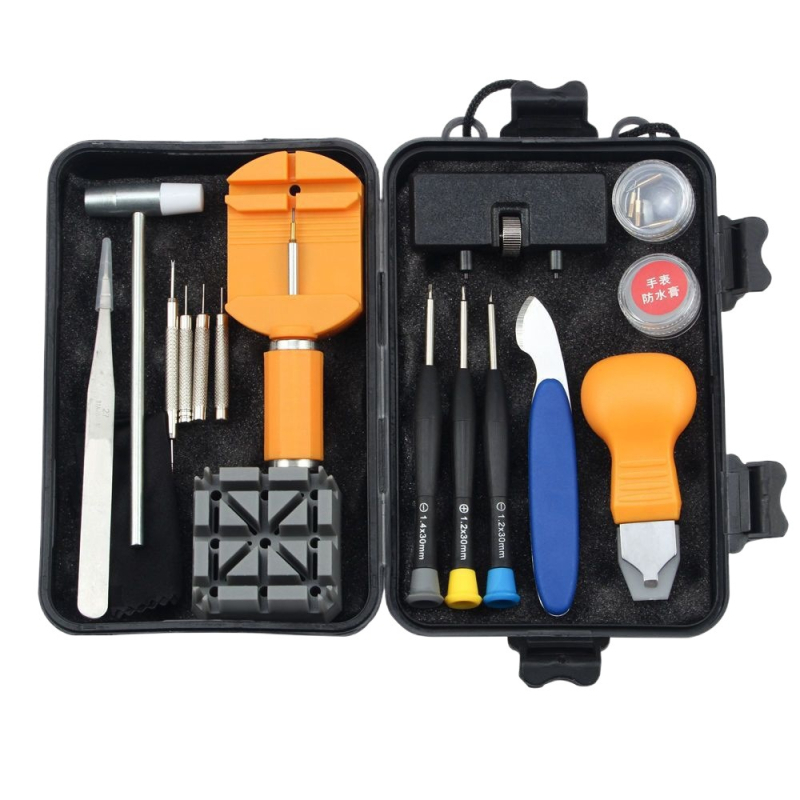 Pulksteņa remonta komplekts ar siksnas noņemšanas instrumentu, ķēdes griezēju un tērauda siksnas regulētāja uzstādīšanu