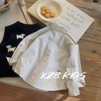 Dječja košulja - unisex, dugi rukavi, korejski stil, 90% pamuk