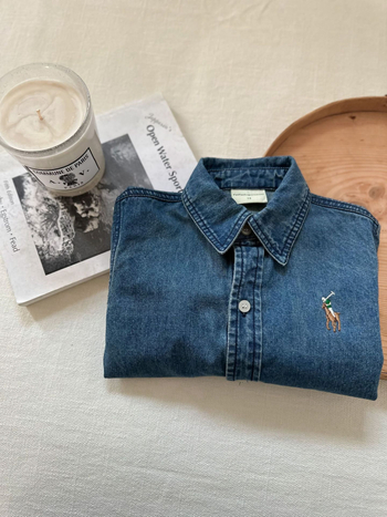 Dječja denim košulja u korejskom stilu, dugi rukavi, košulja s reverom, pamuk 80%, Avatar uzorak, za djecu 3–8 godina, proljeće/jesen